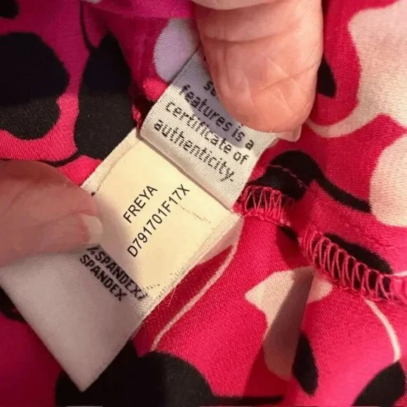 Diane Von Furstenberg Freya Silk Blend Shirt Dress Pink Black Floral Oversized 2 - Picture 10 of 16